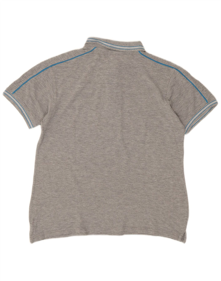 Polo Lotto Hombre De Algodón A Rayas Gris Grande