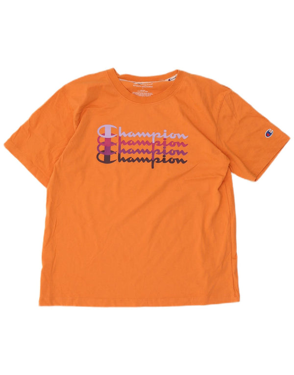 Champion Camiseta gráfica para mujer Top UK 42 Algodón naranja mediano
