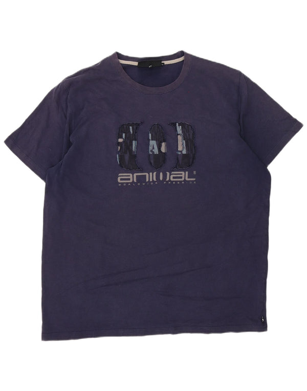 Animal Camiseta gráfica para hombre Top XL Azul marino Algodón