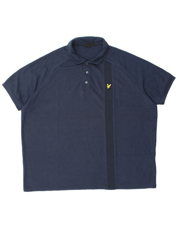 LYLE & SCOTT Polo para hombre 2XL Azul marino Viscosa