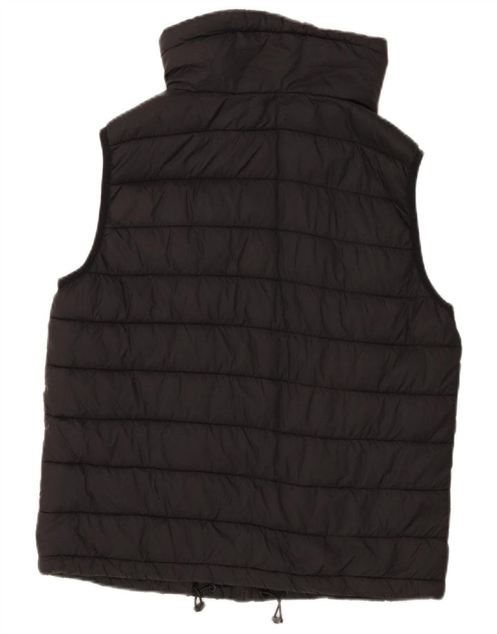 Zara Mujer Chaleco Acolchado UK 44 Medium Nylon Negro