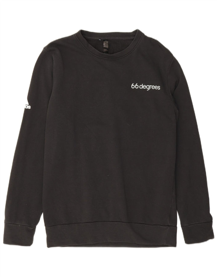 Adidas Hombre Sudadera Gráfica Jersey Pequeño Algodón Negro