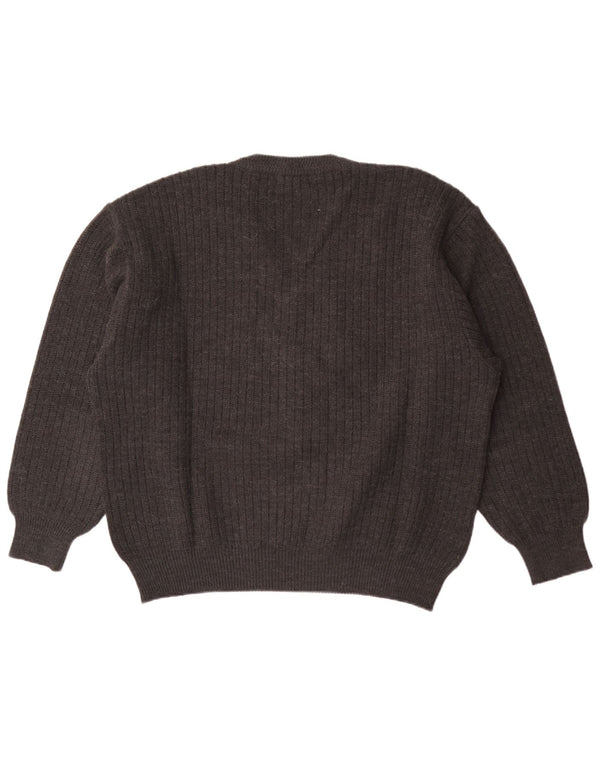 Malagrida Jersey con Cuello en V para Hombre XL Gris Rayas