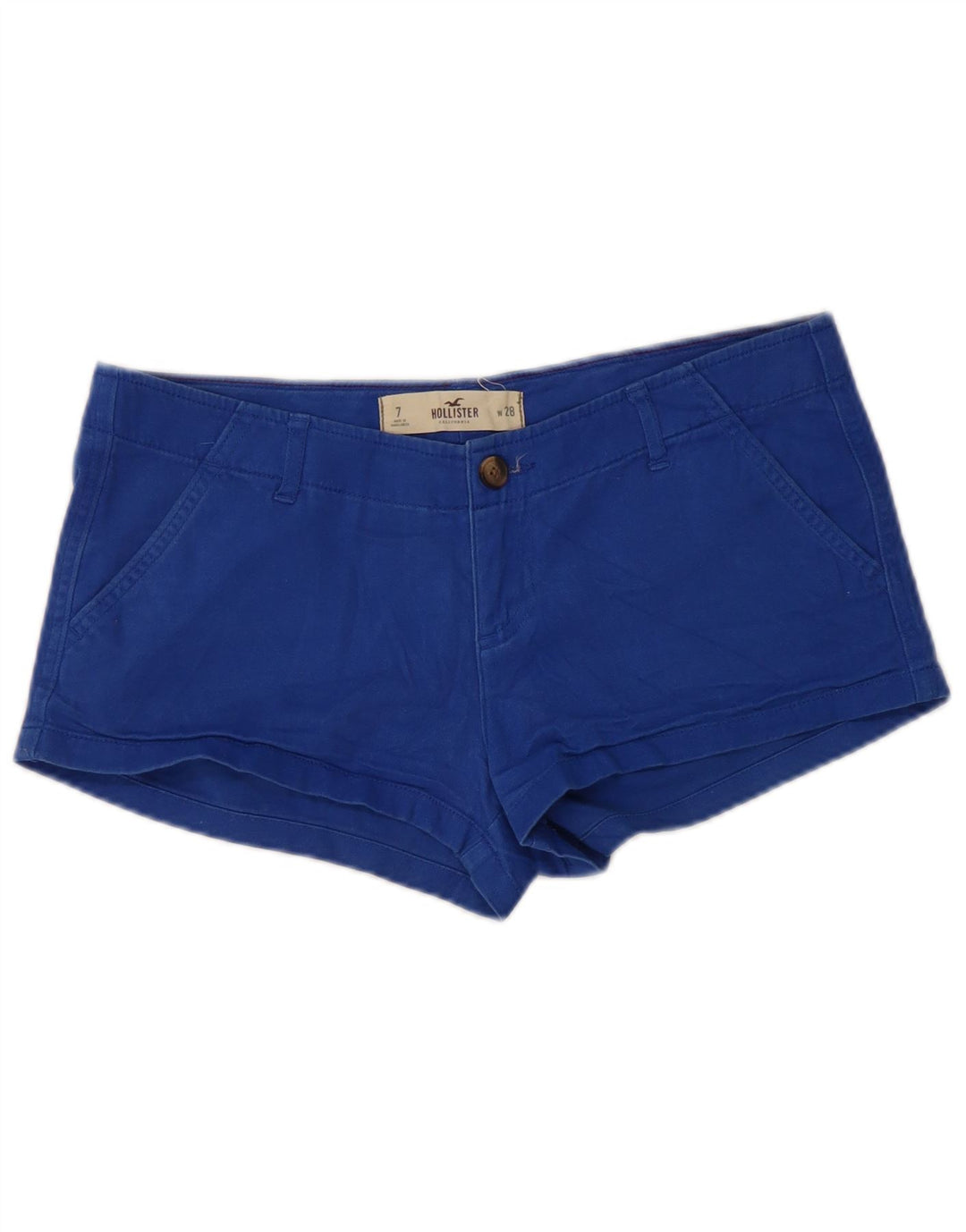 Pantalones calientes Hollister para mujer US 7 Medium W28 Algodón azul