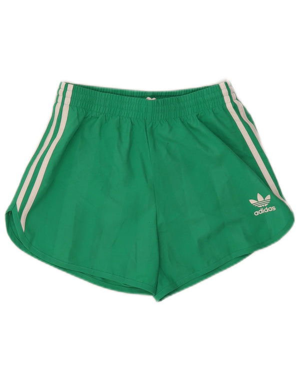 Adidas Pantalones cortos deportivos para mujer UK 6 XS Verde Poliéster