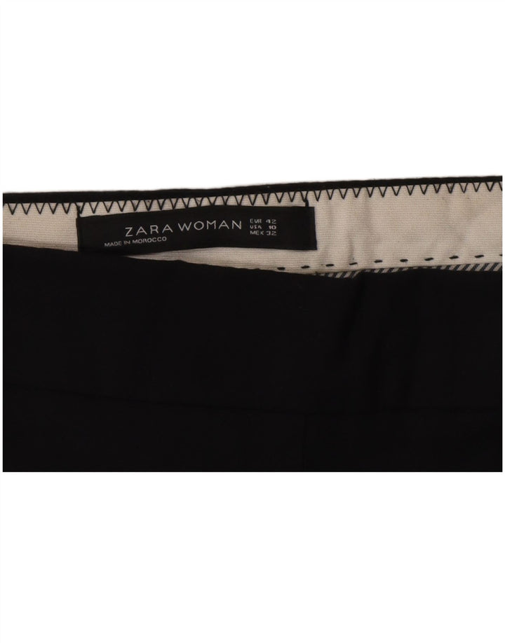 Zara Pantalones chinos con corte de bota para mujer IT 42 Large W32 L26 Negro