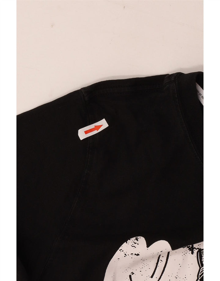 Puma - Camiseta gráfica para hombre, talla pequeña, algodón negro