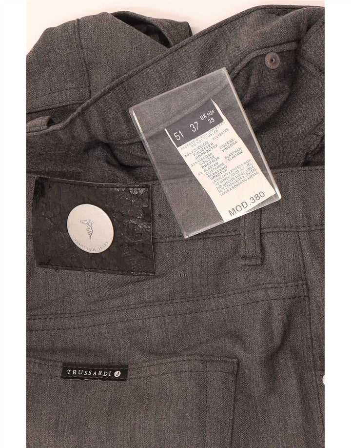 Pantalón Casual Hombre Trussardi Recto W35 L32 Poliéster Gris