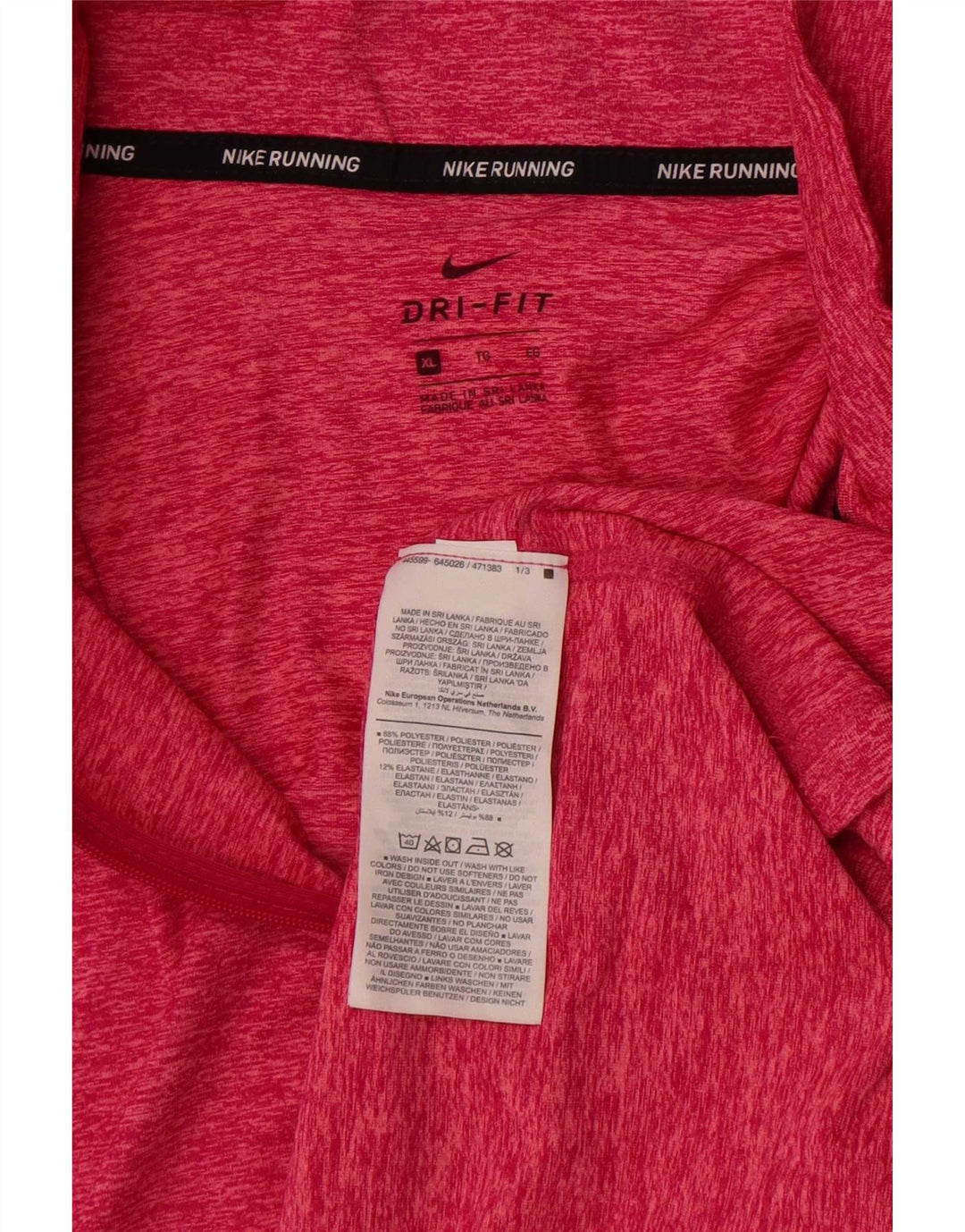Nike Dri Fit - Chándal para correr con cremallera y cuello para hombre, talla XL, color rosa