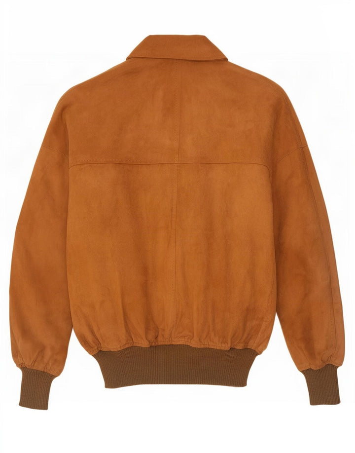 Maren Chaqueta bomber de ante para hombre IT 50 Cuero beige grande