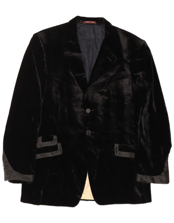 Paul Smith Chaqueta Blazer de Terciopelo con 2 Botones para Hombre UK 44 2XL Viscosa Negra