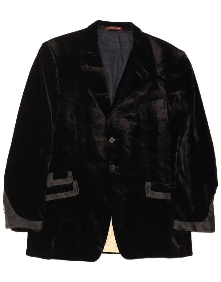 Paul Smith Chaqueta Blazer de Terciopelo con 2 Botones para Hombre UK 44 2XL Viscosa Negra