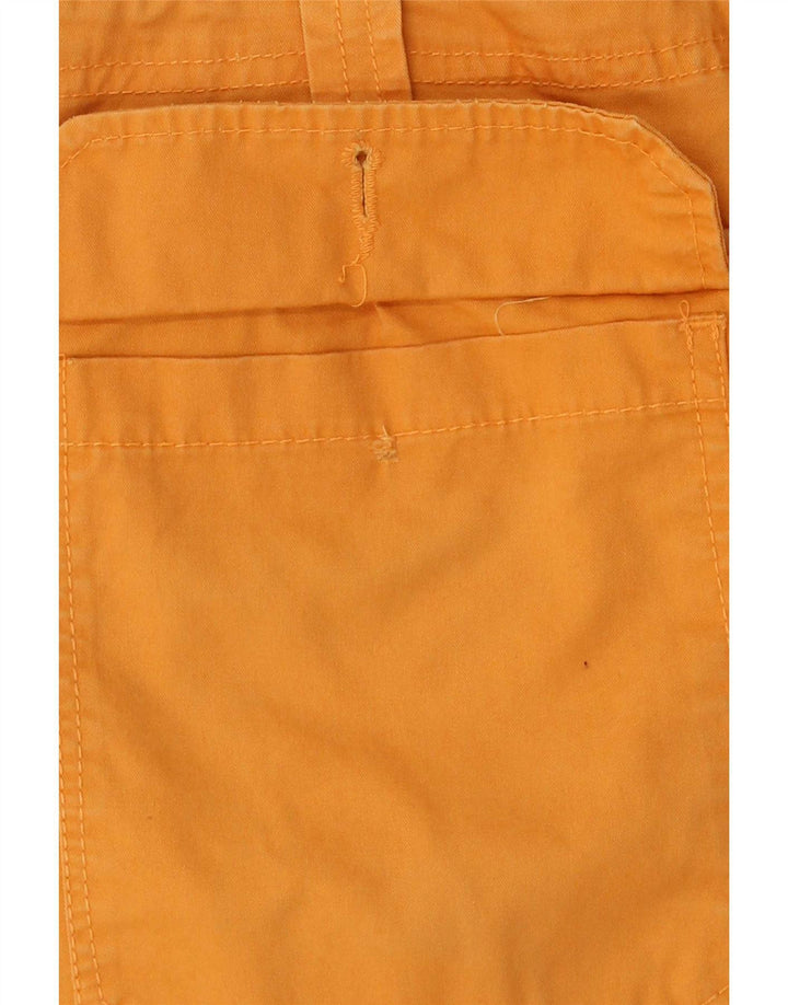 Vintage hombres cargo pantalones cortos IT 46 Pequeño W32 Algodón Naranja