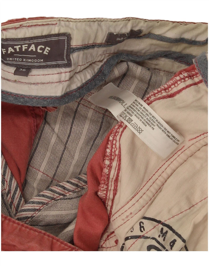 Pantalones cortos tipo cargo para hombre Fat Face W36 Algodón rojo grande