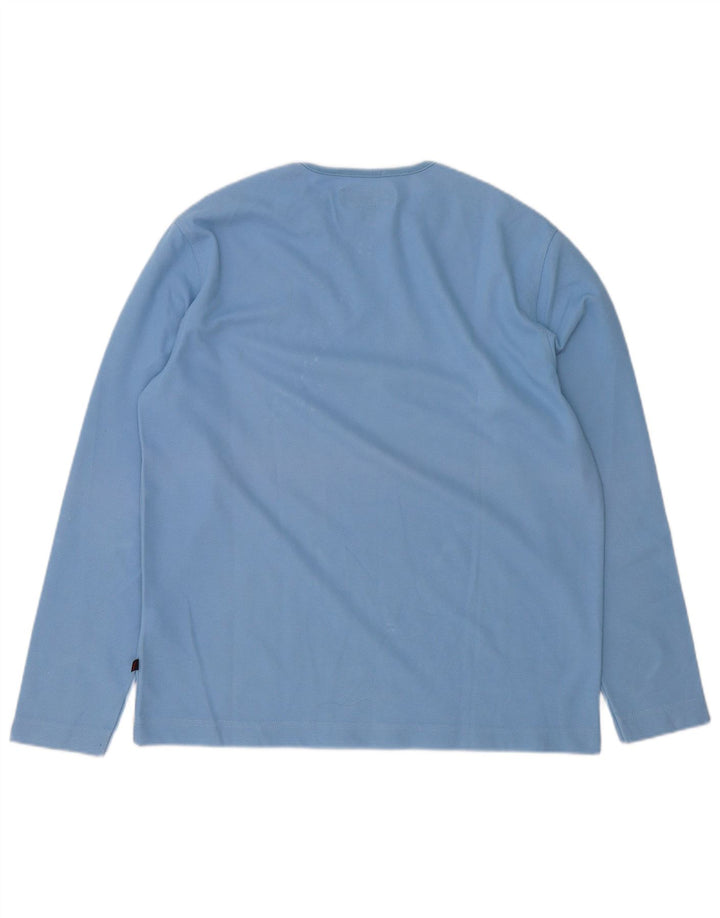 Marlboro Classics Camiseta Hombre Manga Larga XL Algodón Azul