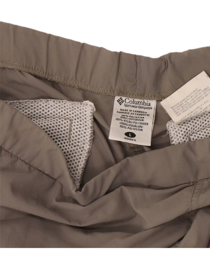 Columbia Pantalones Capri Joggers para Mujer Grande W38 L20 Poliéster Gris