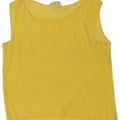 Vintage mujer crop blusa sin mangas Top IT 42 Acetato amarillo medio