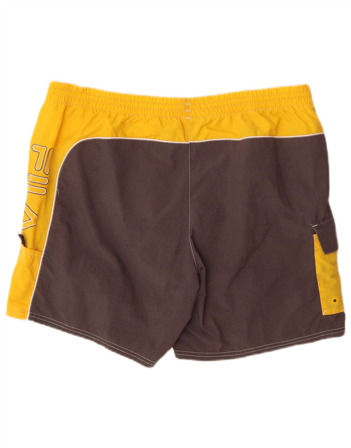 Fila Bañador Hombre XL Poliamida Color Block Amarillo
