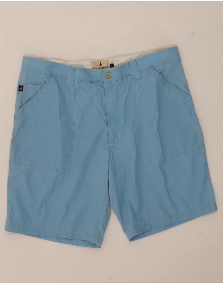 Brooksfield Pantalones cortos chinos para hombre W36 Algodón azul grande