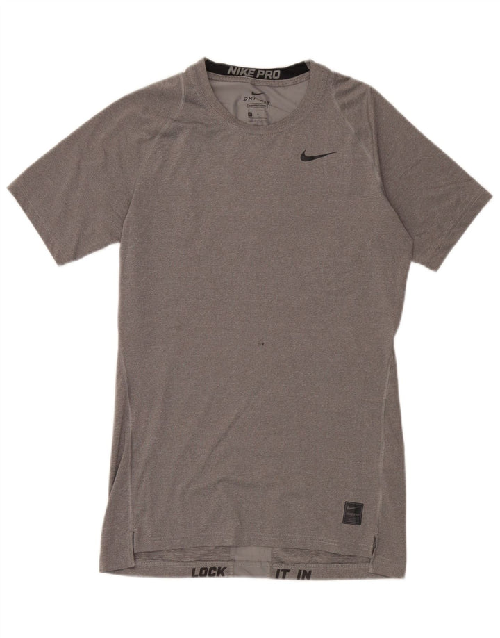 Camiseta Nike Dri Fit para hombre Top poliéster gris grande