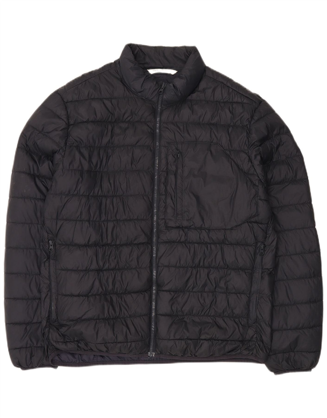 ZARA Chaqueta Acolchada Hombre ES 44 2XL Nylon Negro