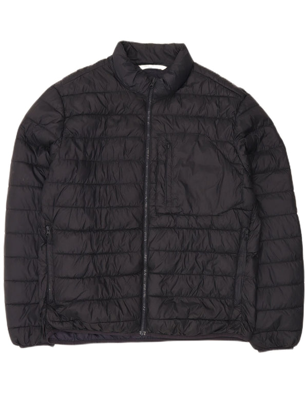 ZARA Chaqueta Acolchada Hombre ES 44 2XL Nylon Negro