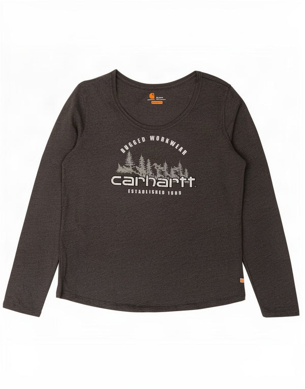 Carhartt Top gráfico de ajuste relajado para niñas 15-16 años XL Gris