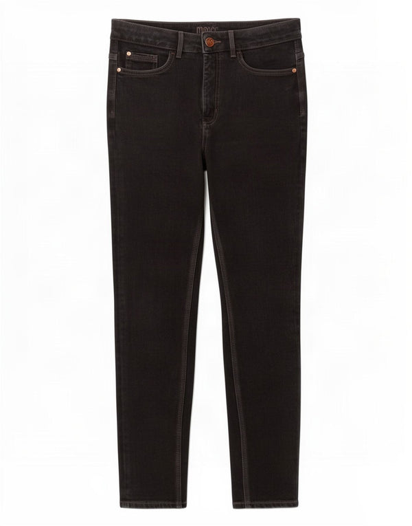 Marks & Spencer Vaqueros pitillo para mujer UK 12 Medium W30 L26 Algodón negro