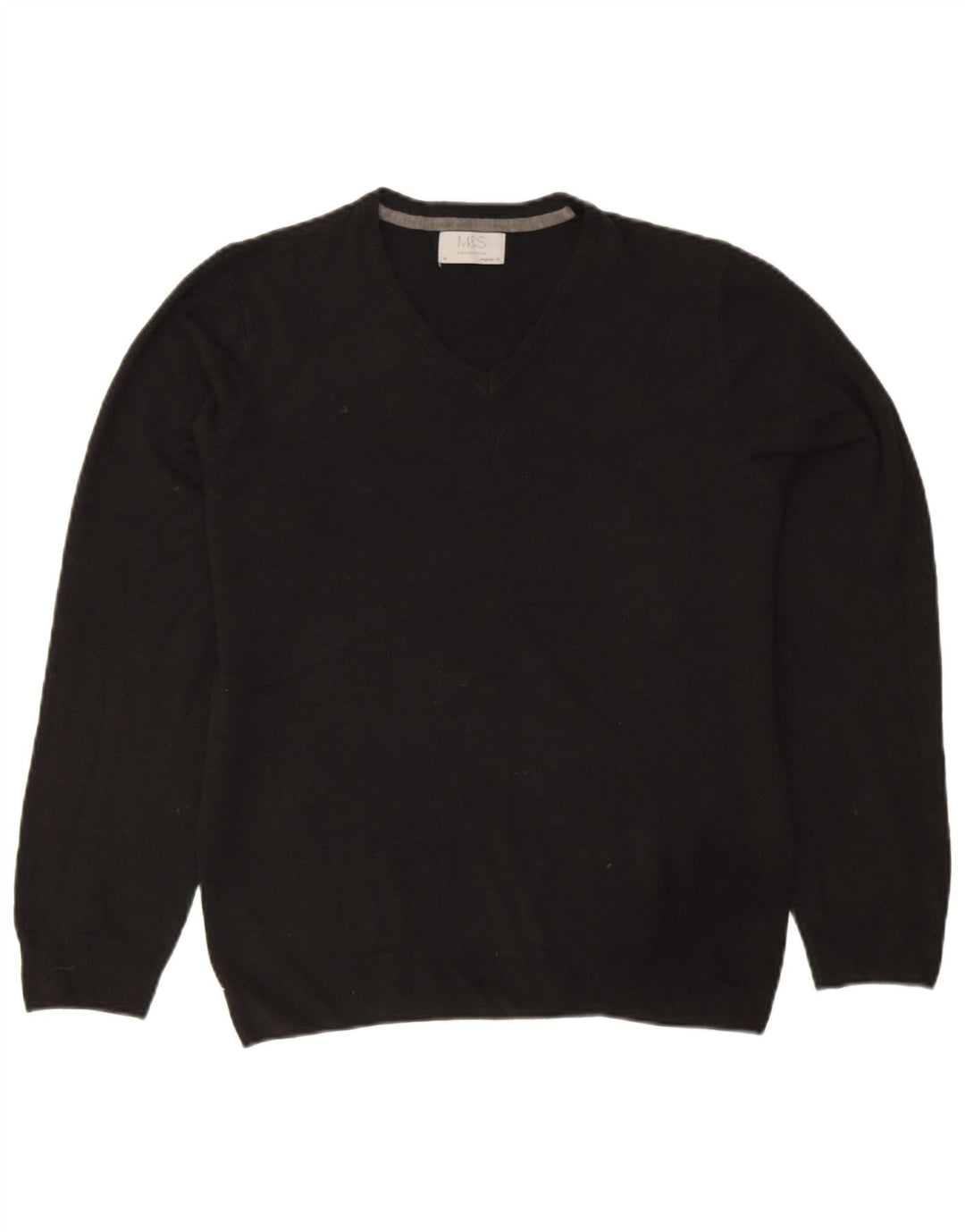 Marks & Spencer Jersey Regular Fit con Cuello en V para Hombre Acrílico Negro Medio