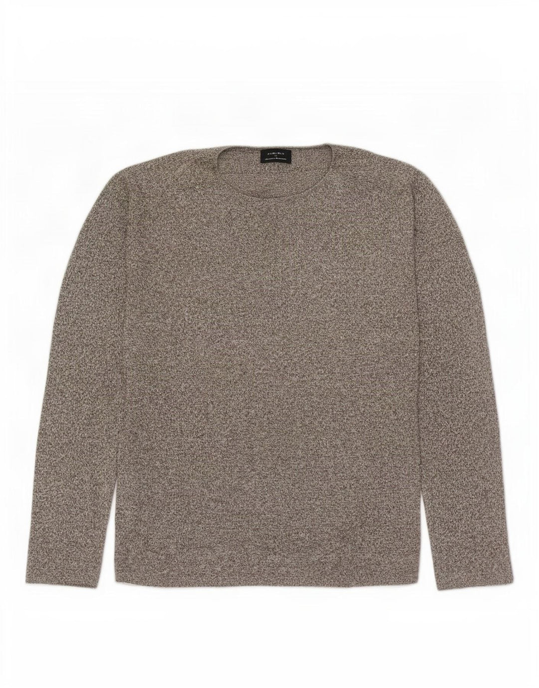Zara Hombre Jersey De Cuello Redondo Jersey De Algodón Moteado Gris Pequeño