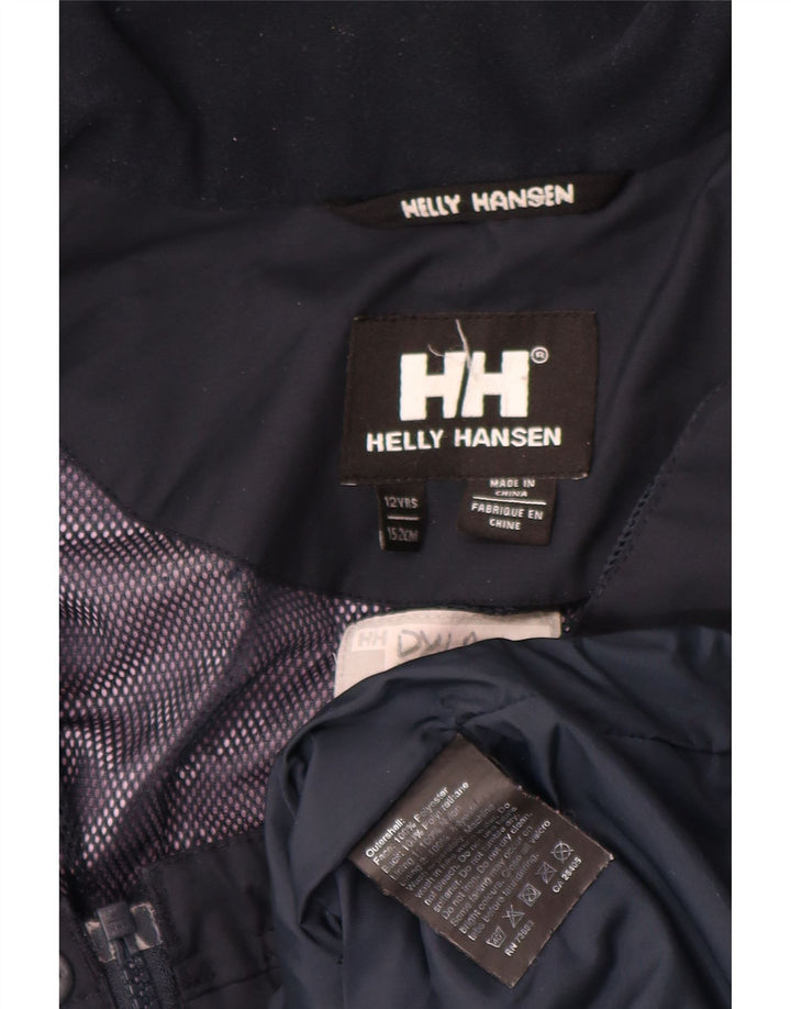 Helly Hansen Chubasquero con capucha para niño 11-12 años Azul marino Poliéster
