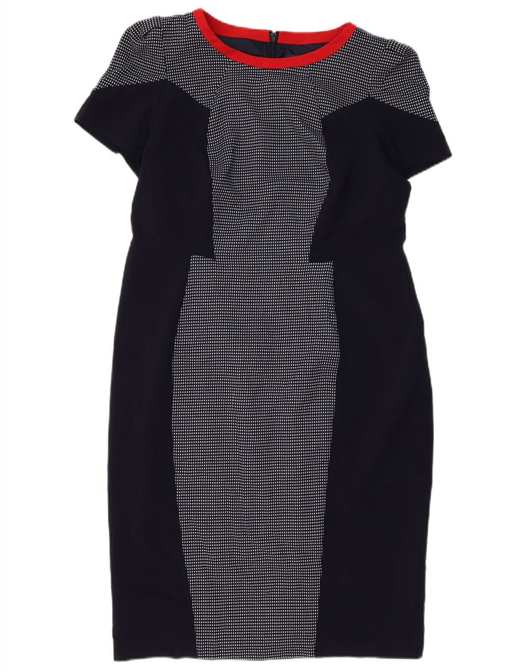 Marks & Spencer Vestido tubo para mujer UK 44 Mediano Azul marino Cuadros Poliéster