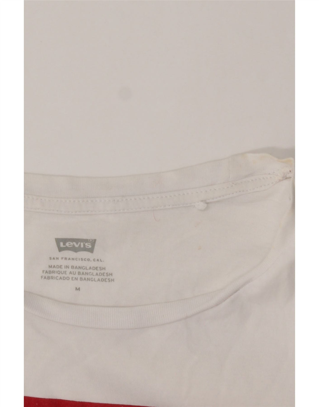 LEVI'S Womens Graphic T-Shirt Top UK 12 Medium White Cotton Vintage Levi's and Second-Hand Levi's from Messina Hembry 