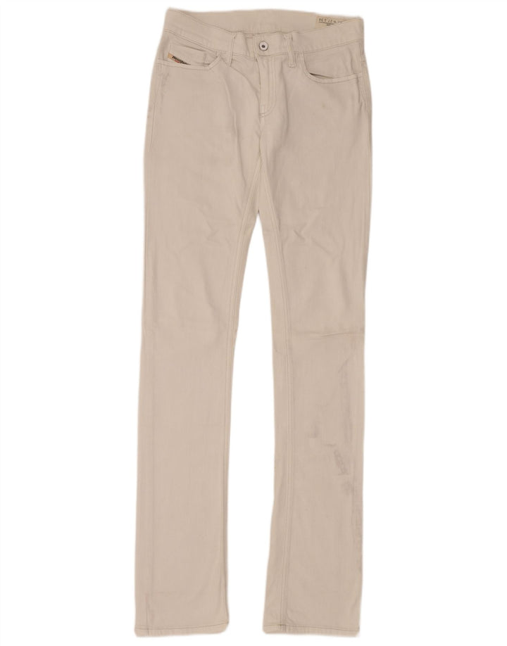 DIESEL Vaqueros Liv Slim Rectos W27 L24 Algodón Blanco Mujer