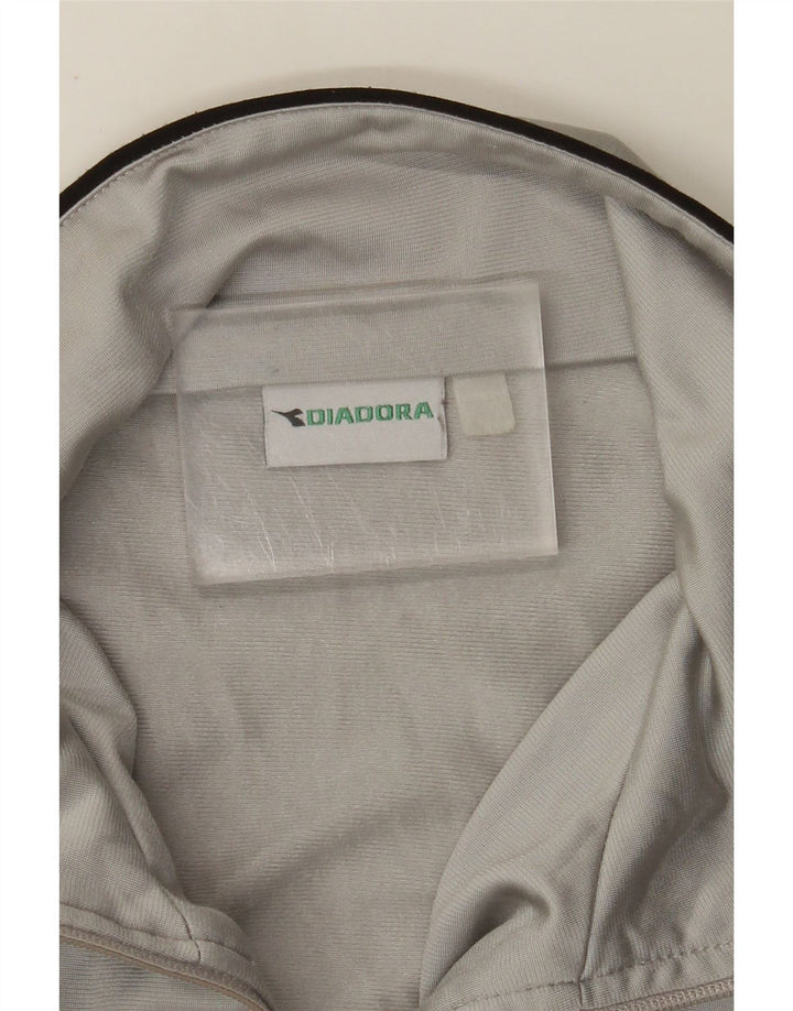 DIADORA Chaqueta de chándal para hombre, talla grande, gris
