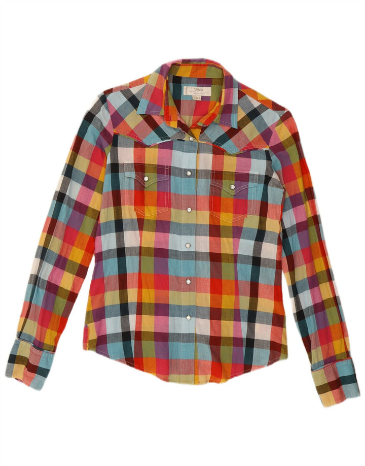 Camisa Mujer Marlboro Classics IT 42 Medium Algodón A Cuadros Multicolor