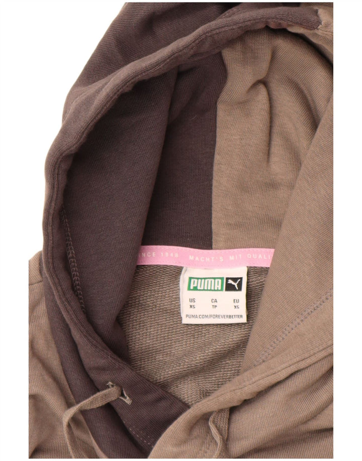 PUMA Sudadera con capucha para hombre XS Gris Colorblock Algodón