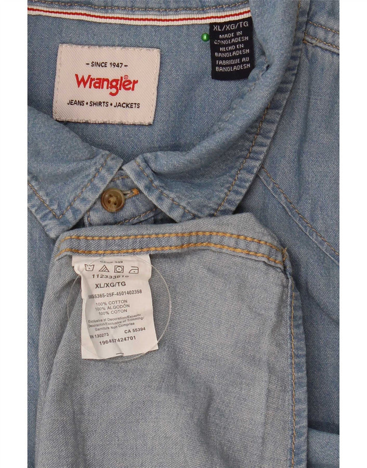 Wrangler Camisa Vaquera Hombre XL Algodón Azul