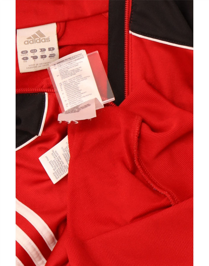 ADIDAS Chaqueta de chándal para hombre UK 40/42 Medium Red Colourblock Sports