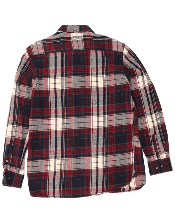 Camisa de franela para hombre de French Connection, talla grande, de algodón a cuadros en azul marino