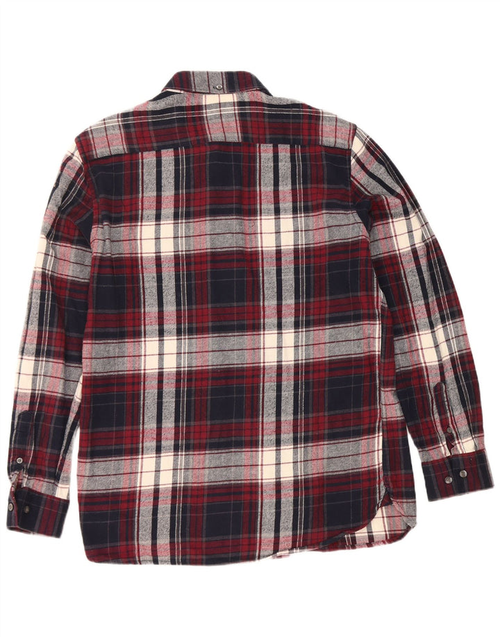 Camisa de franela para hombre de French Connection, talla grande, de algodón a cuadros en azul marino