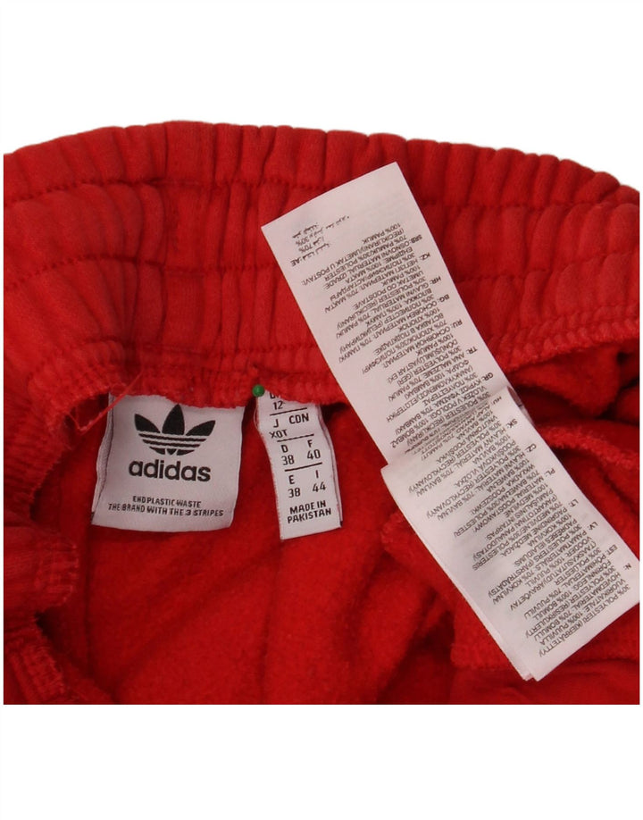 ADIDAS Pantalones de chándal de cintura alta para mujer Joggers UK 12 Medium Red
