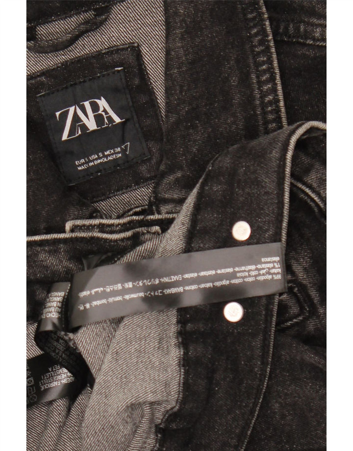 ZARA Chaqueta vaquera para hombre UK 36 Small Algodón negro
