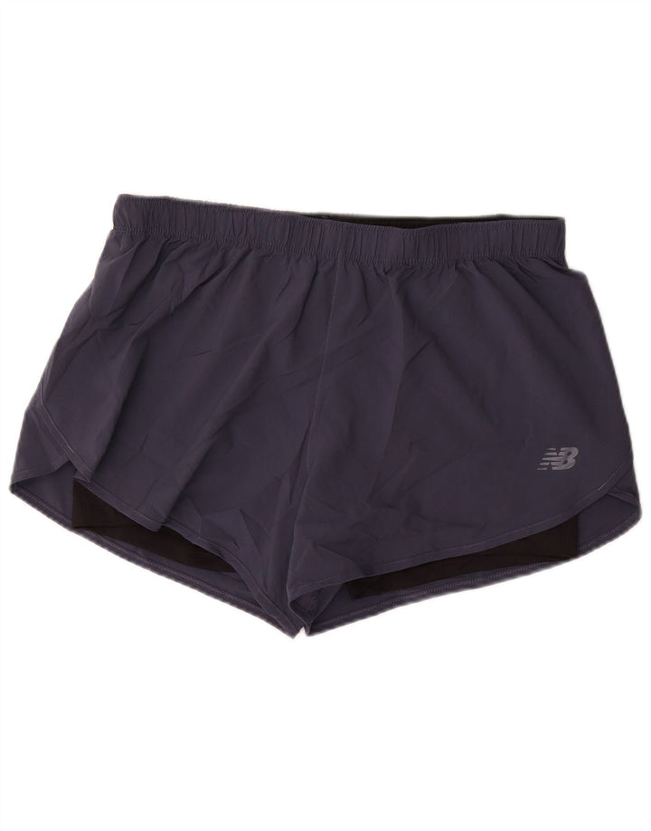 NEW BALANCE Pantalones cortos deportivos para mujer UK 46 Grande Azul marino Poliéster