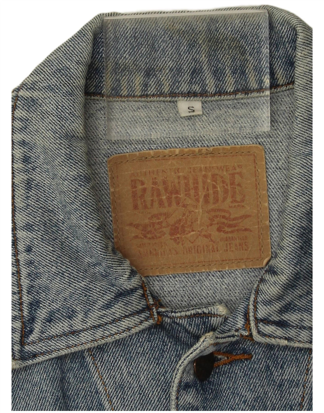 Vintage hombres chaqueta de mezclilla Reino Unido 36 pequeño azul