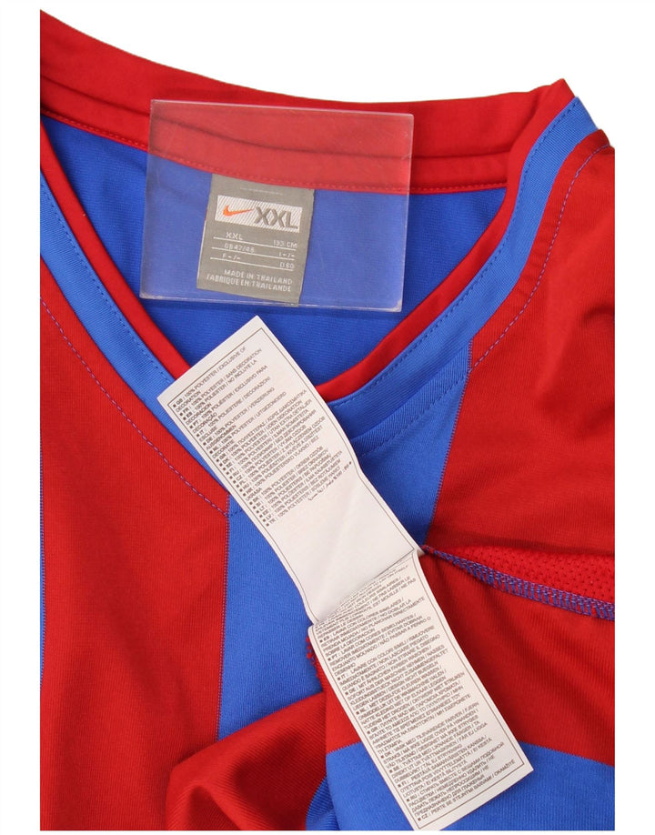 Camiseta Nike Hombre Top 2XL Poliéster A Rayas Azul