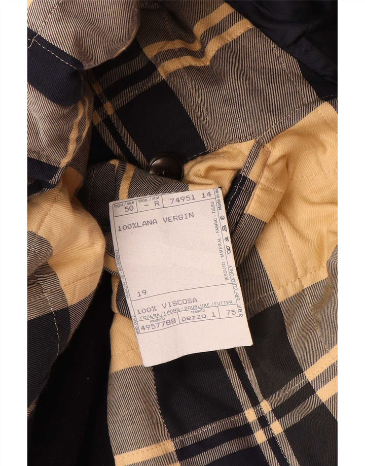 Abrigo Ferre Hombre IT 50 Grande Lana Virgen Azul Marino
