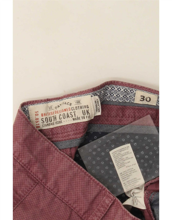 Pantalones cortos chinos para hombre Fat Face W30 Algodón con lunares en rosa medio