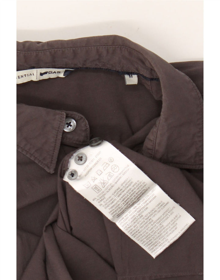 Camisa Gas Hombre Algodón Gris Medio