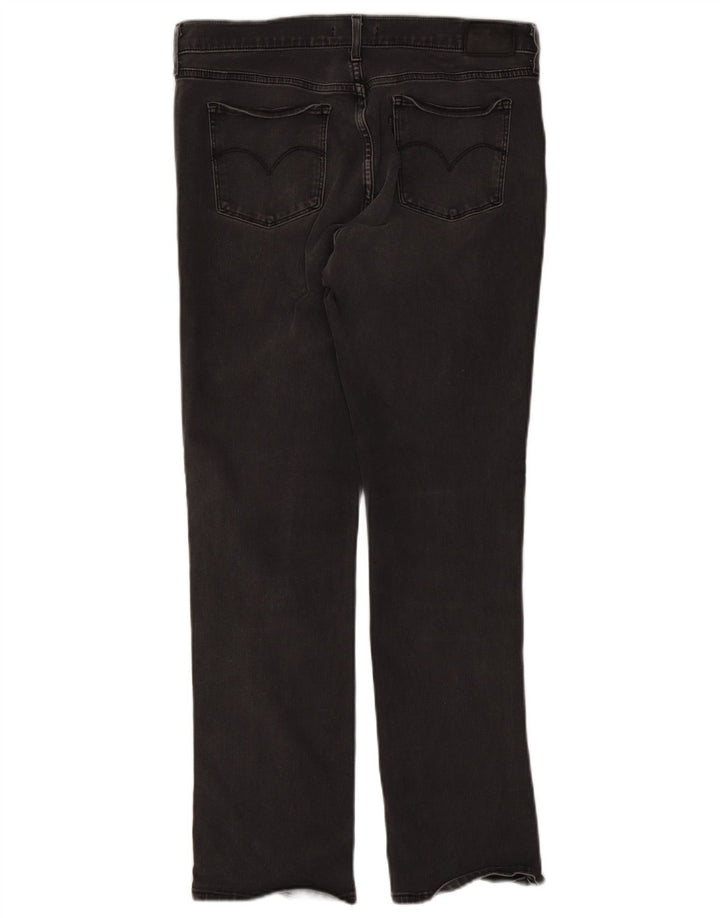 Levi's Mujer 314 Shaping Straight Jeans W32 L30 Algodón Negro